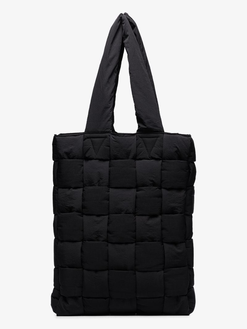 Black Intrecciato Tote Bag