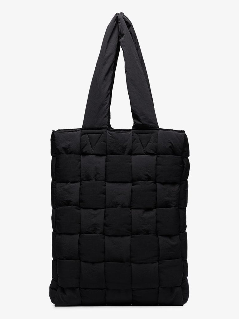 Black Intrecciato Tote Bag