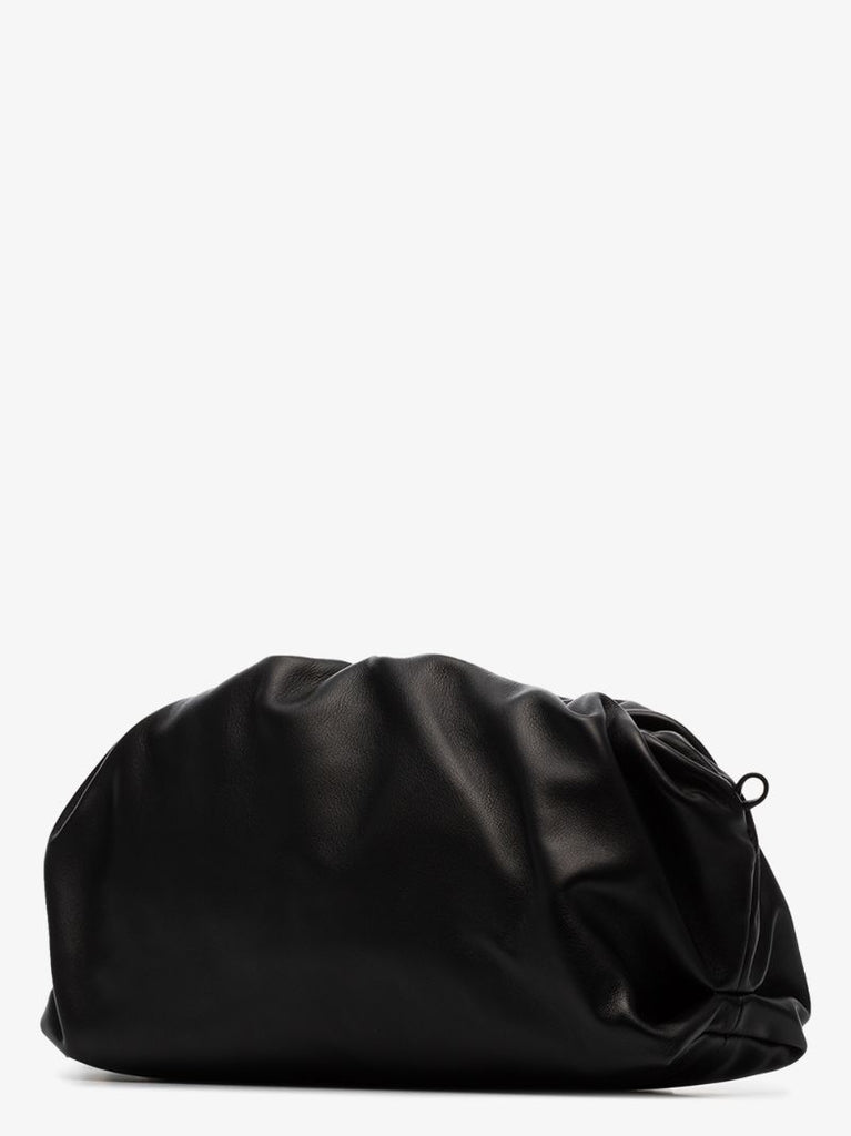 Black the Chain Pouch Leather Shoulder Bag