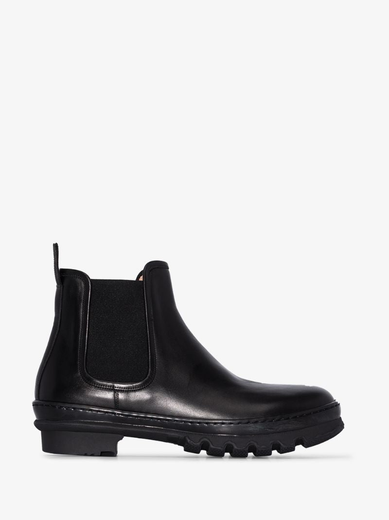 Black Garden Leather Boots