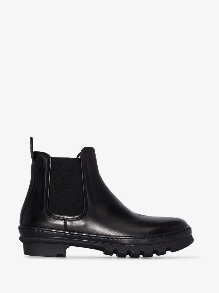Black Garden Leather Boots