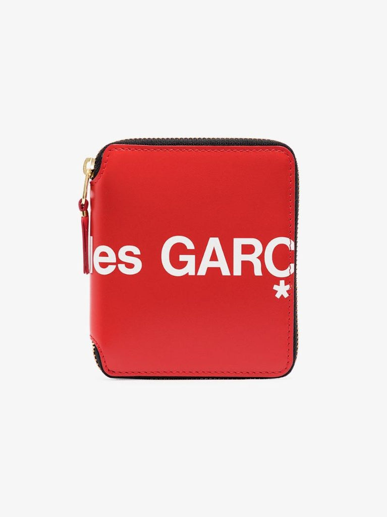 Red Logo Zip-around Leather Wallet