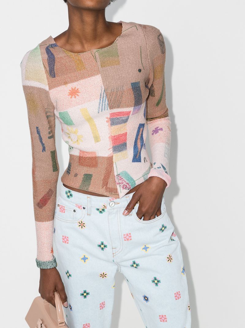 Filati Contrast Knit Sweater