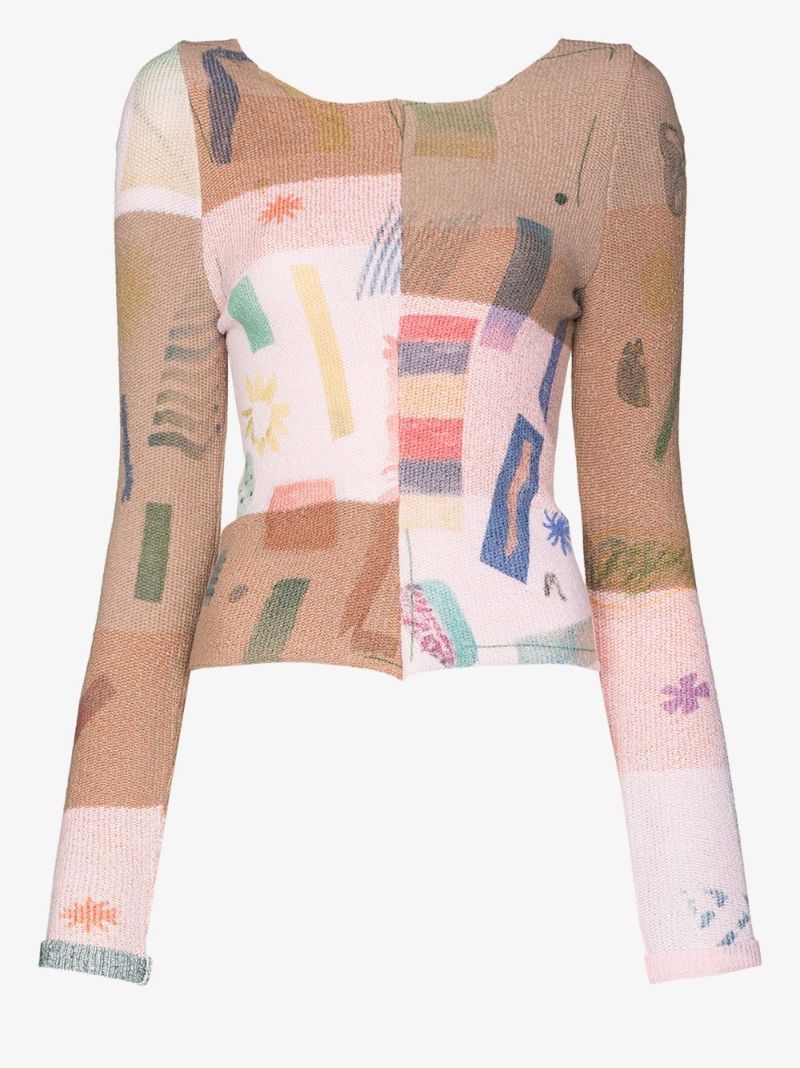 Filati Contrast Knit Sweater