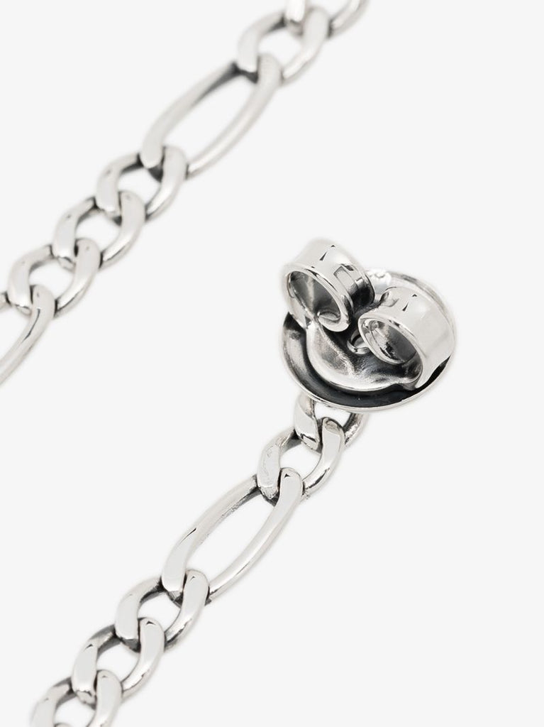 Silver Tone Chain Loop Earrings