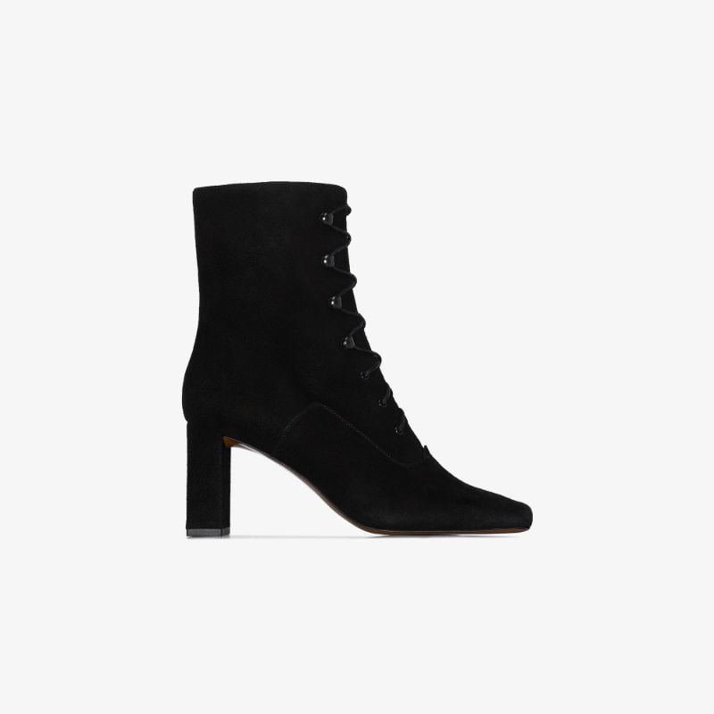 Black Claude 80 Lace-up Suede Ankle Boots