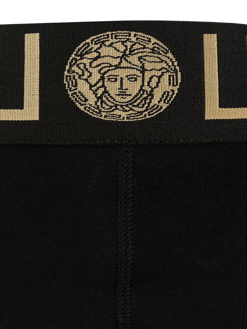Black and White Greca Border Boxers Set