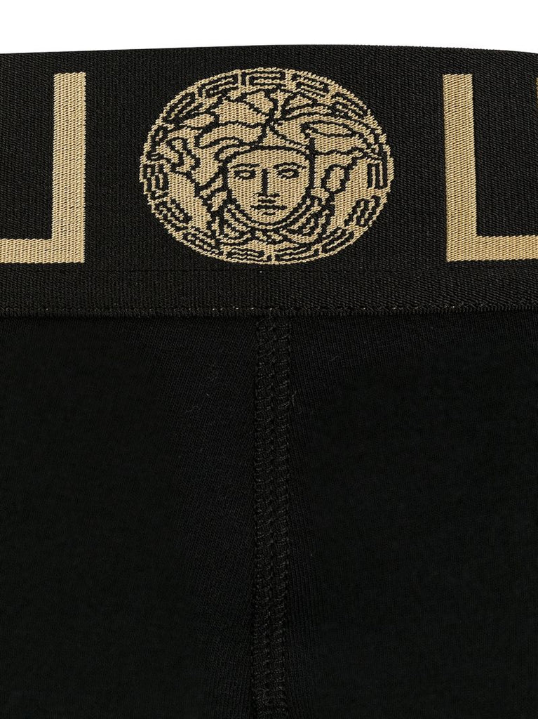 Black and White Greca Border Boxers Set