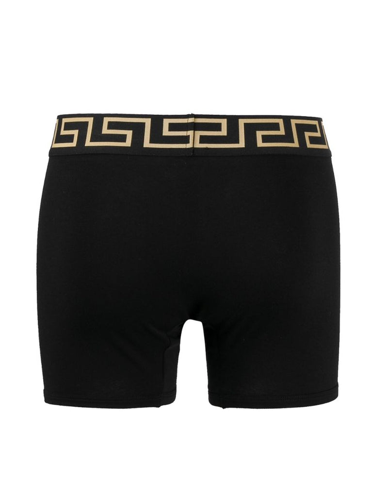 Black and White Greca Border Boxers Set