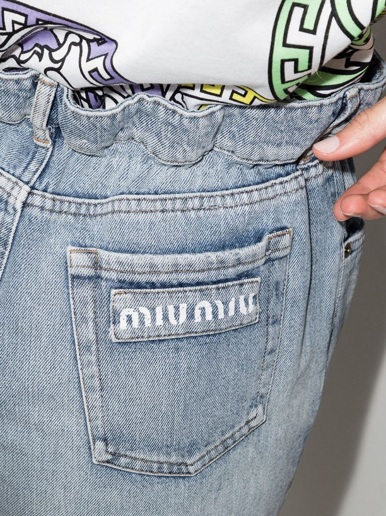 High-waisted Straight-leg Jeans