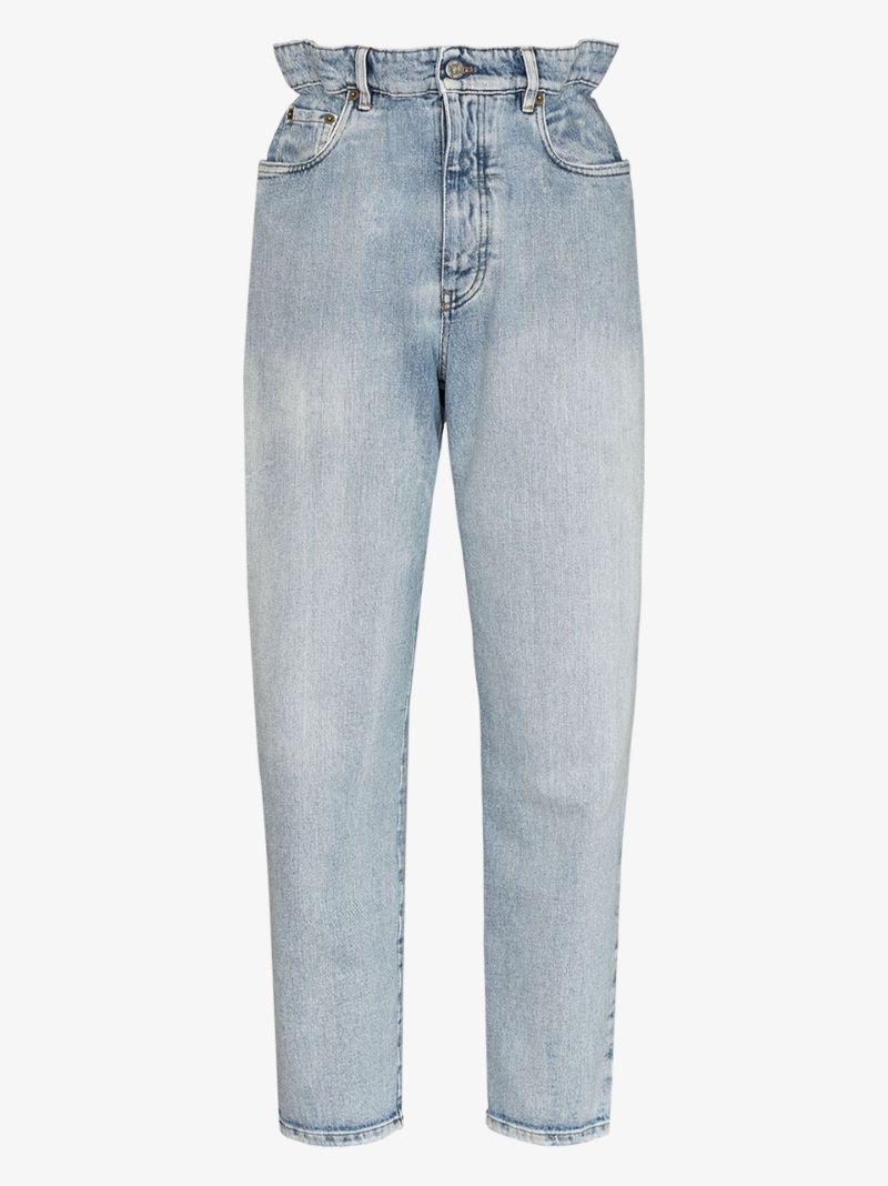High-waisted Straight-leg Jeans