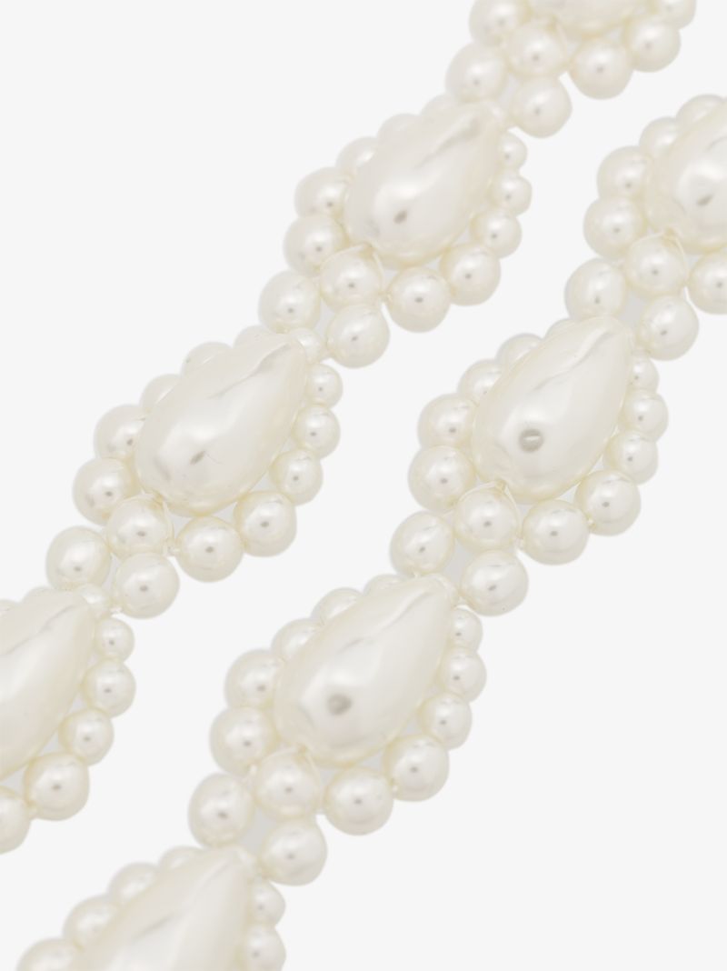 White Drip Pearl Earrings