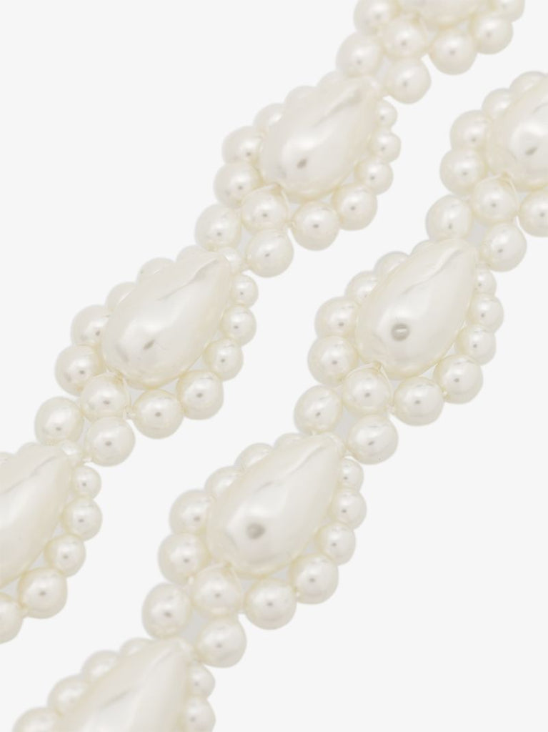 White Drip Pearl Earrings