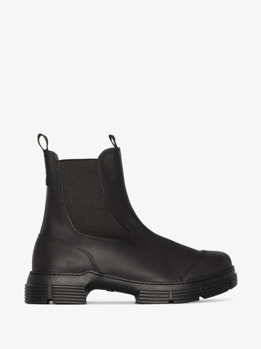 Black Chunky Sole Chelsea Boots