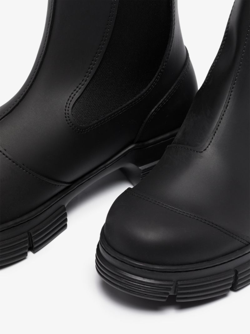 Black Chunky Sole Chelsea Boots