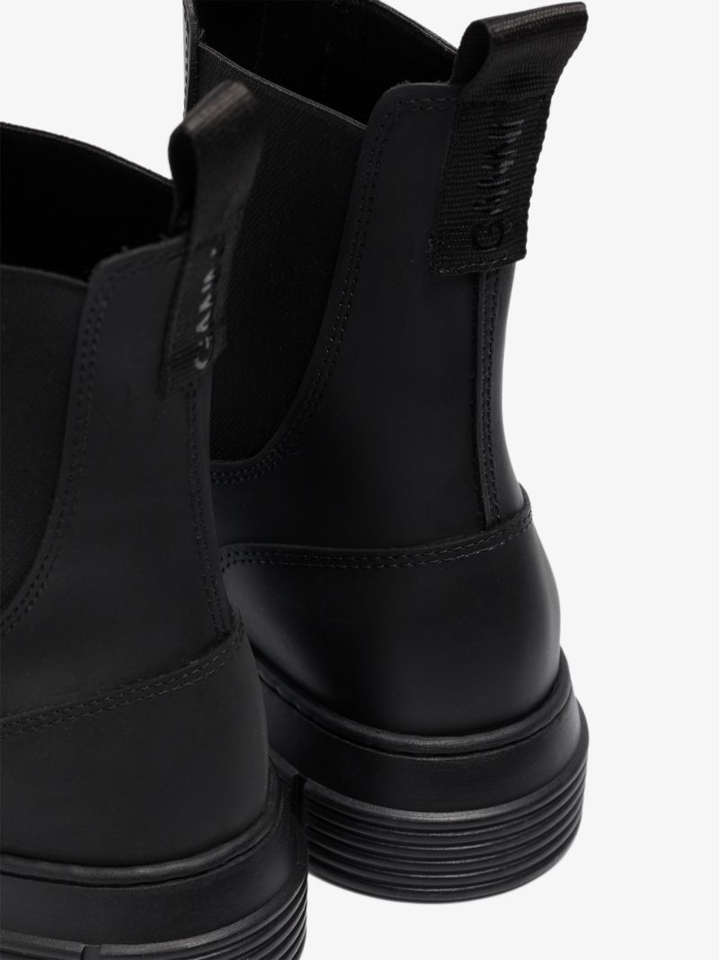 Black Chunky Sole Chelsea Boots