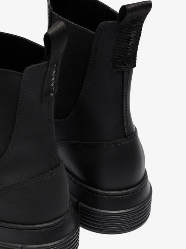 Black Chunky Sole Chelsea Boots