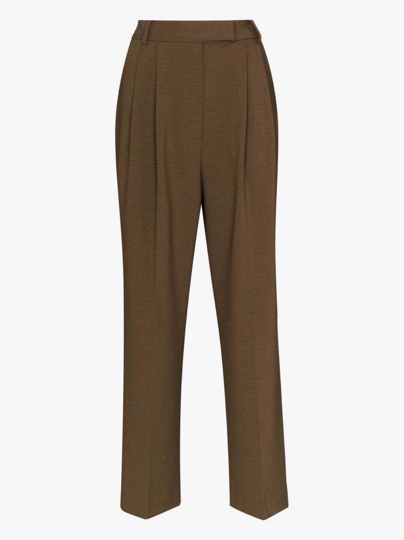 Brown Bea Straight-leg Trousers