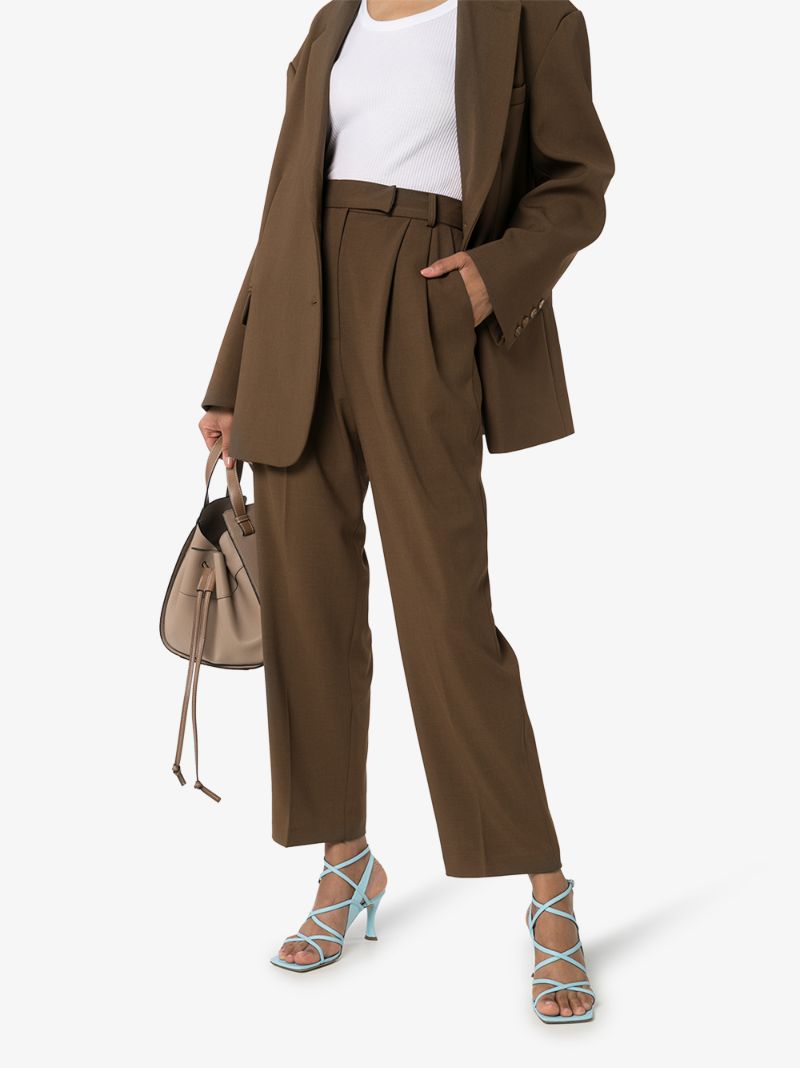 Brown Bea Straight-leg Trousers