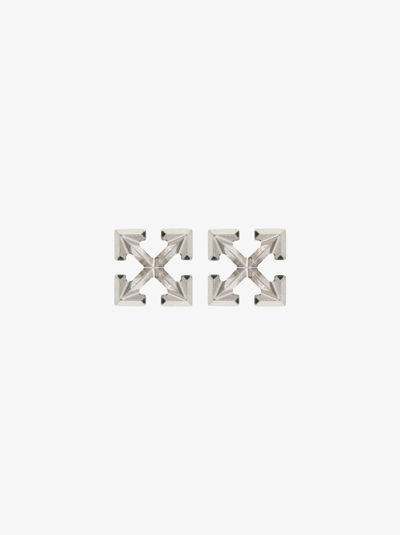 Silver Tone Mini Arrows Stud Earrings