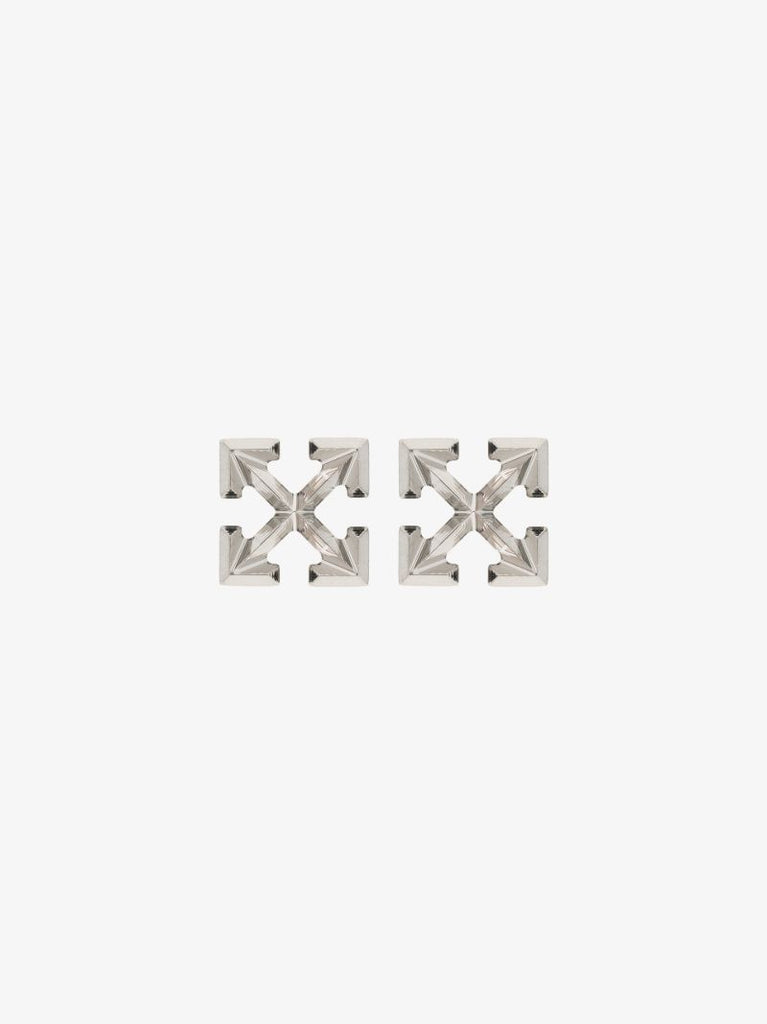 Silver Tone Mini Arrows Stud Earrings