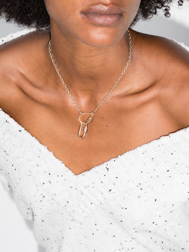 14k Rose Gold Medium Lock Pendant