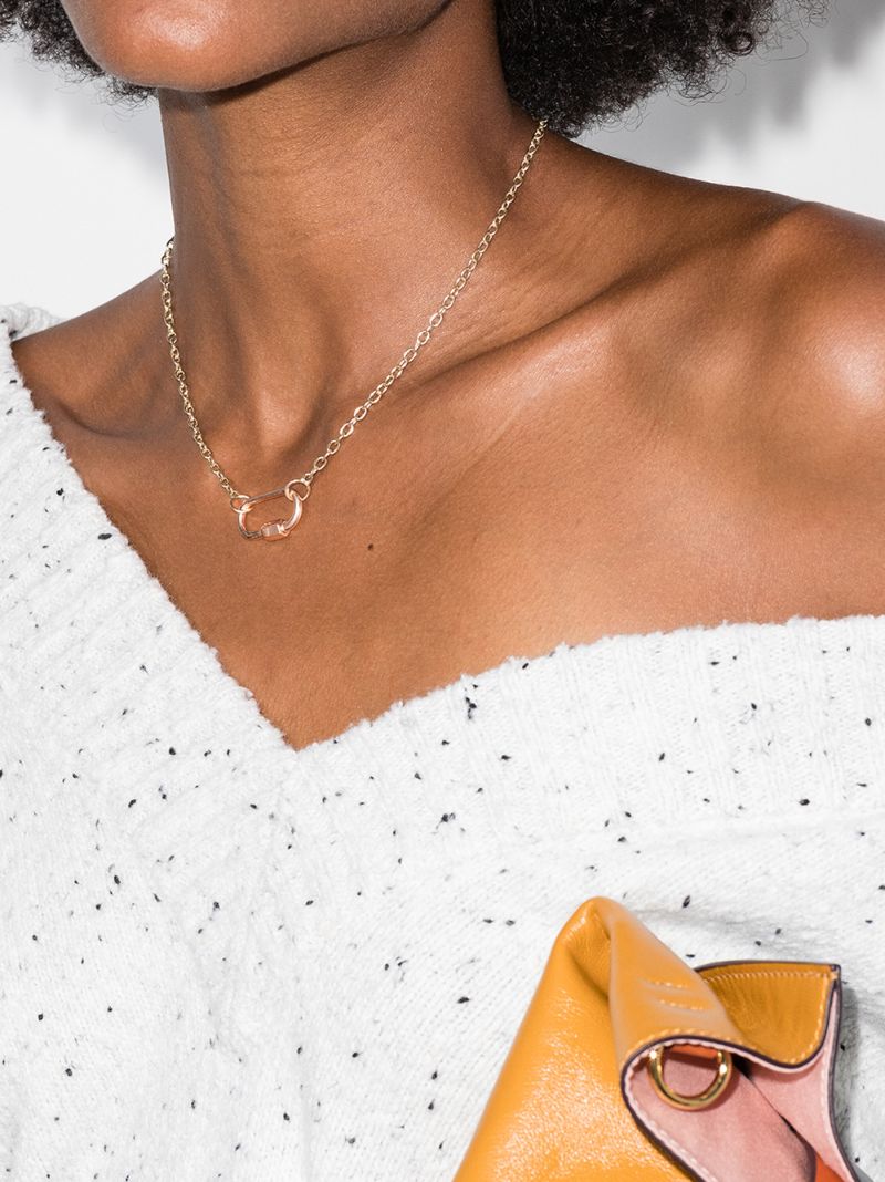14k Rose Gold Medium Lock Pendant