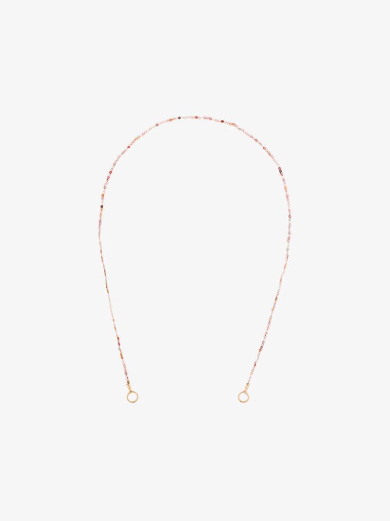 14k Yellow Gold Itty Bitty Strand 16 Inch Spinel Necklace