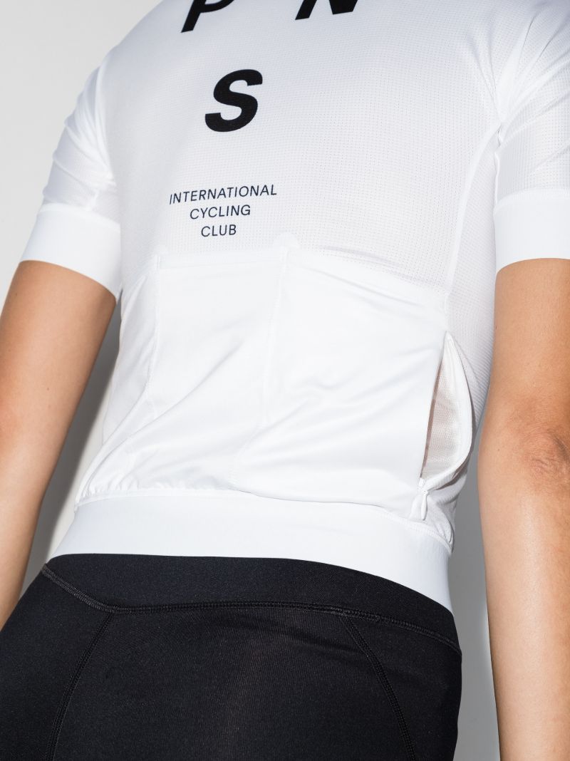 White Mechanism Cycling Jersey Top