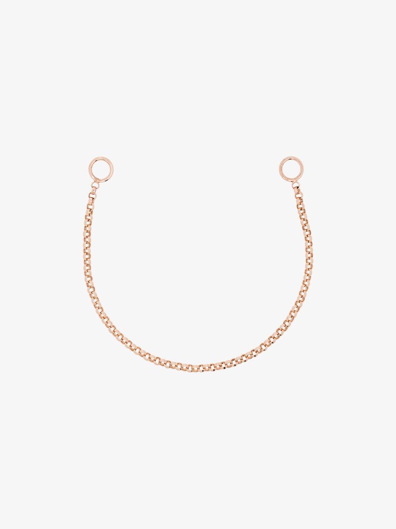 14k Rose Gold Rolo Chain 6 Inch Bracelet