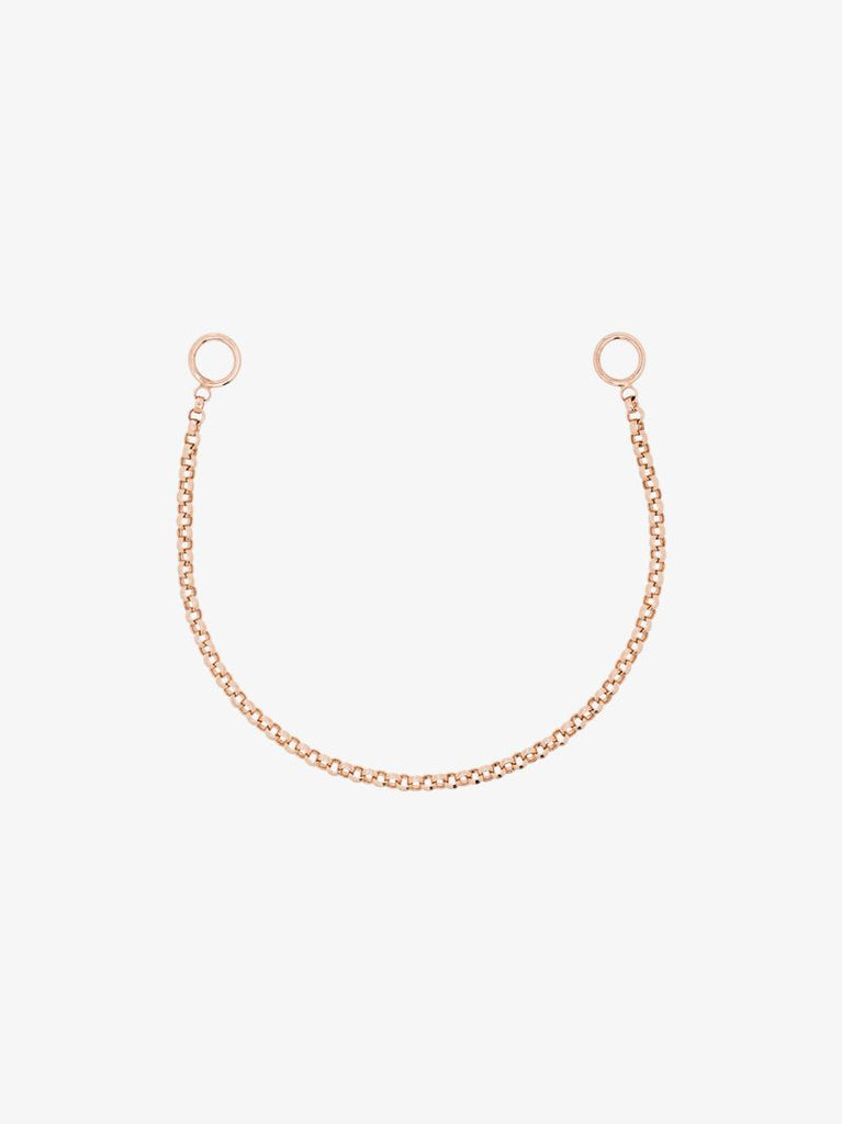 14k Rose Gold Rolo Chain 6 Inch Bracelet