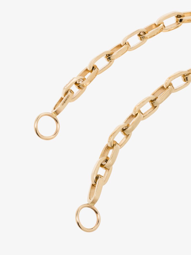14k Yellow Gold Biker Chain 6 Inch Bracelet