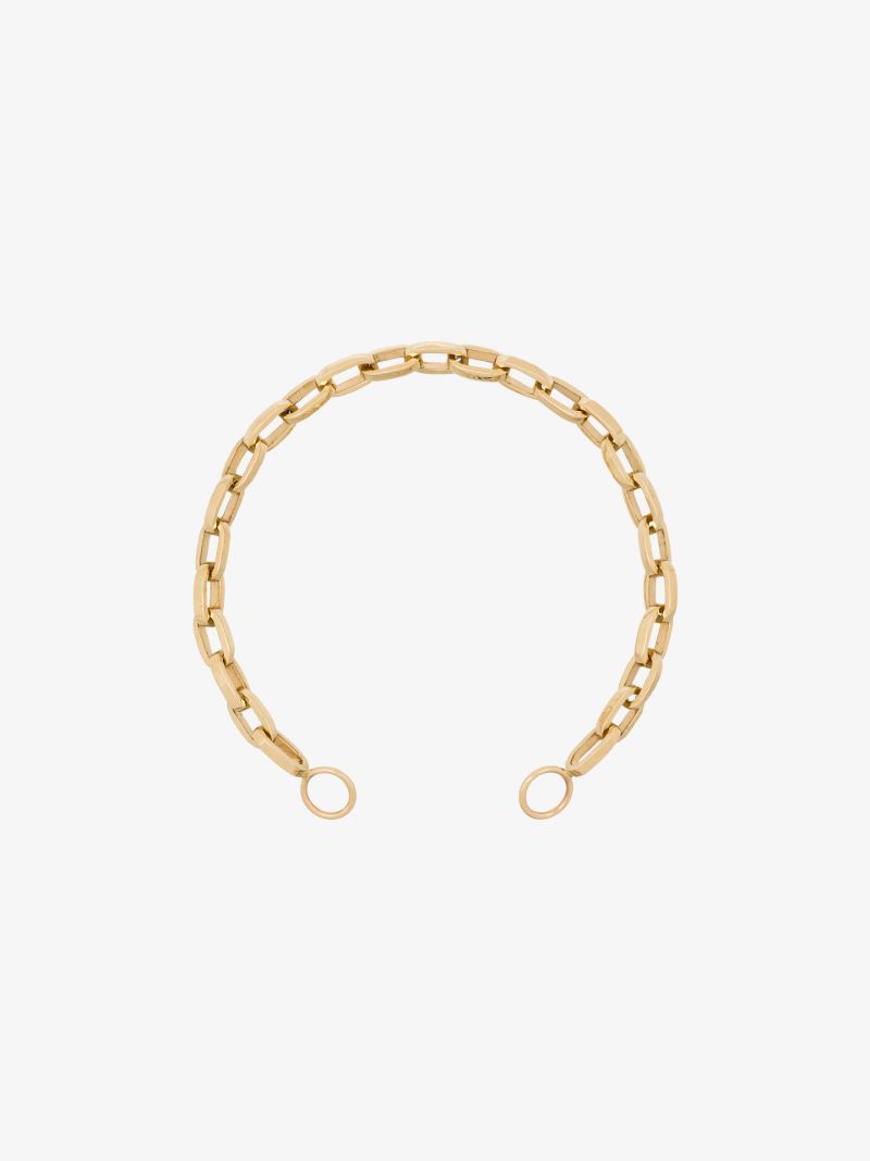 14k Yellow Gold Biker Chain 6 Inch Bracelet