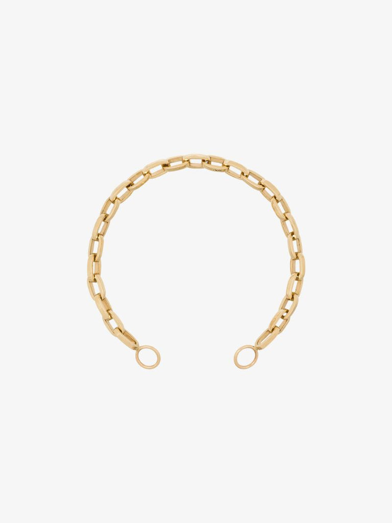 14k Yellow Gold Biker Chain 6 Inch Bracelet