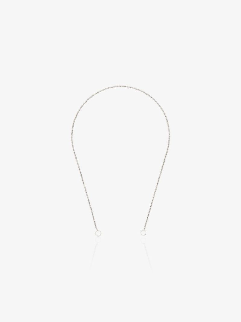 Platinum Twisted Chain 16 Inch Necklace