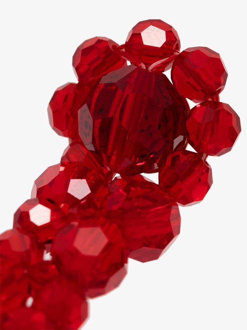 Red Drip Crystal Drop Earrings