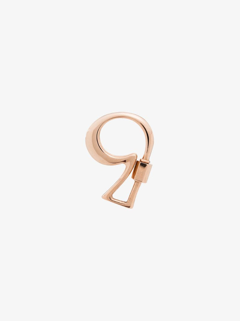 14k Rose Gold 9 Lock Charm