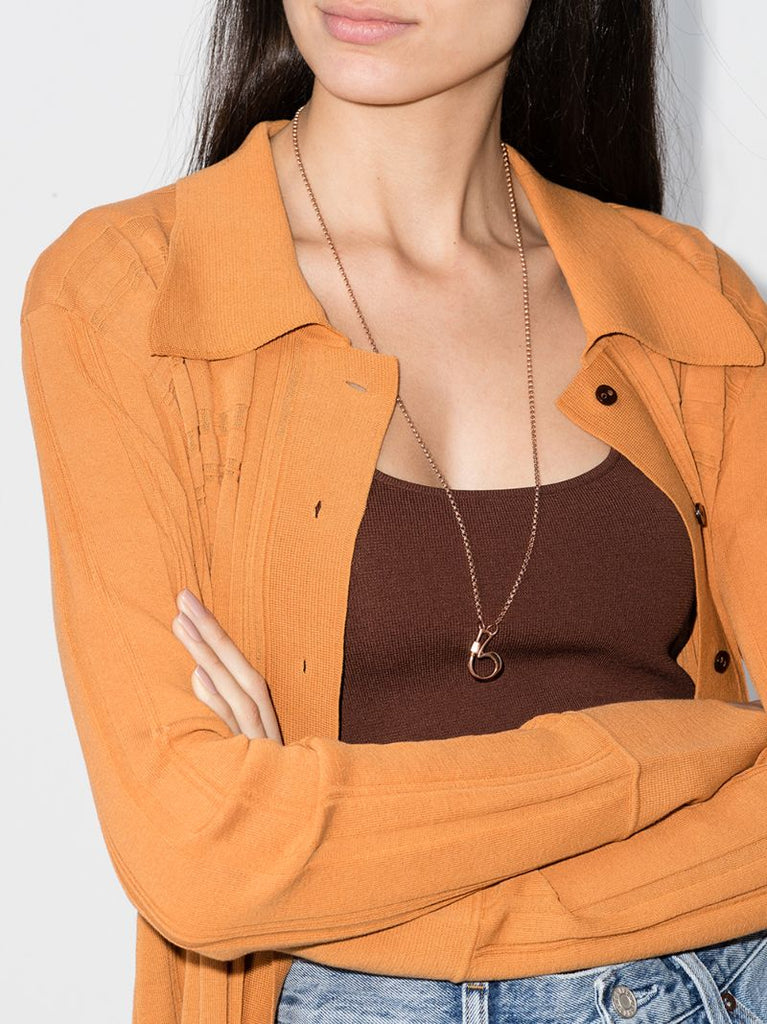 14k Rose Gold 9 Lock Charm