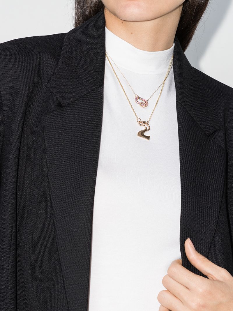 14k Yellow Gold 2 Lock Charm