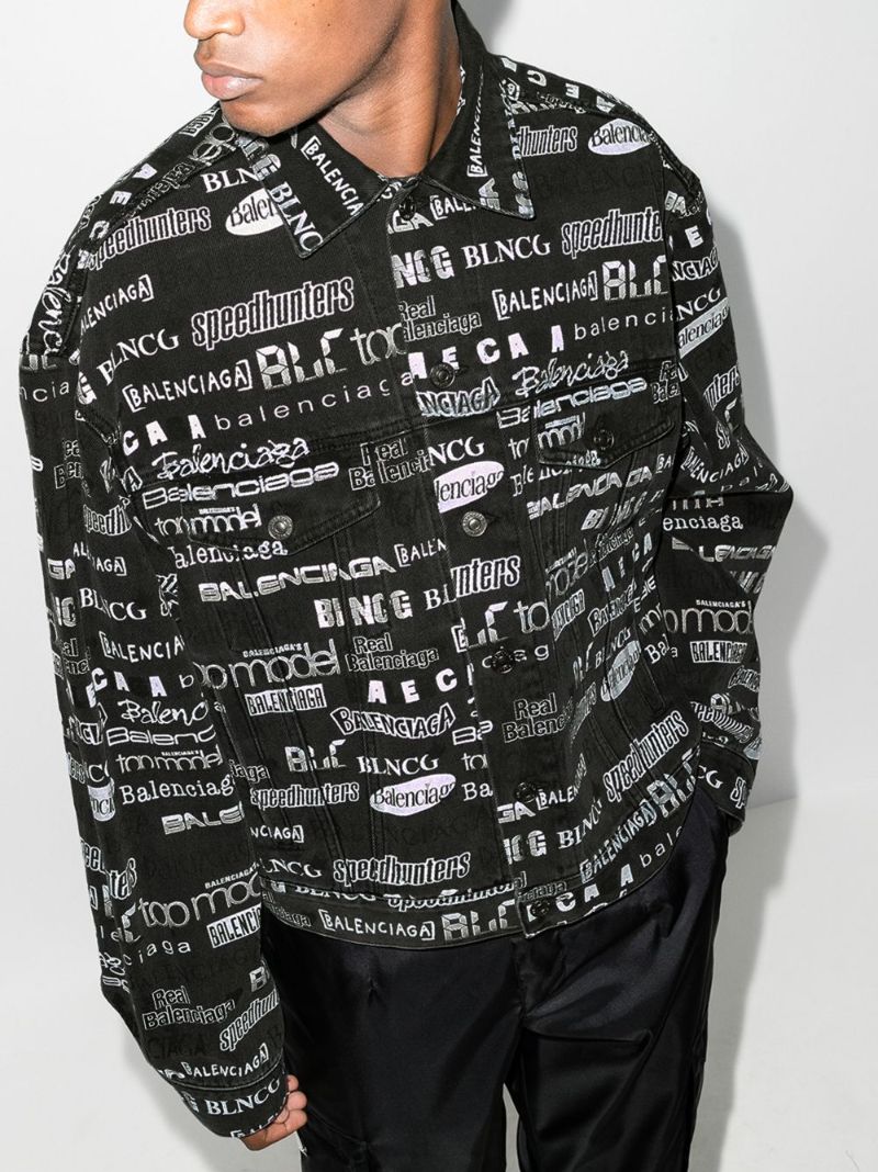 Logo Print Denim Jacket