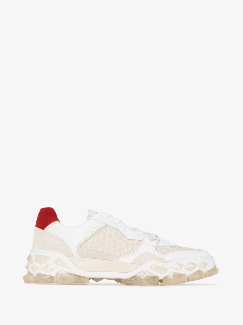 White Diamond X Leather Sneakers