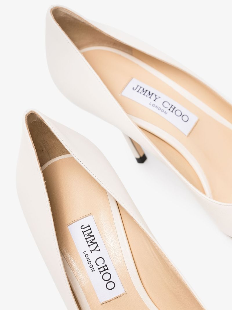 White Saresa 85 Leather Pumps