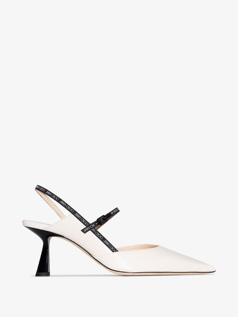 White Ray 65 Leather Pumps