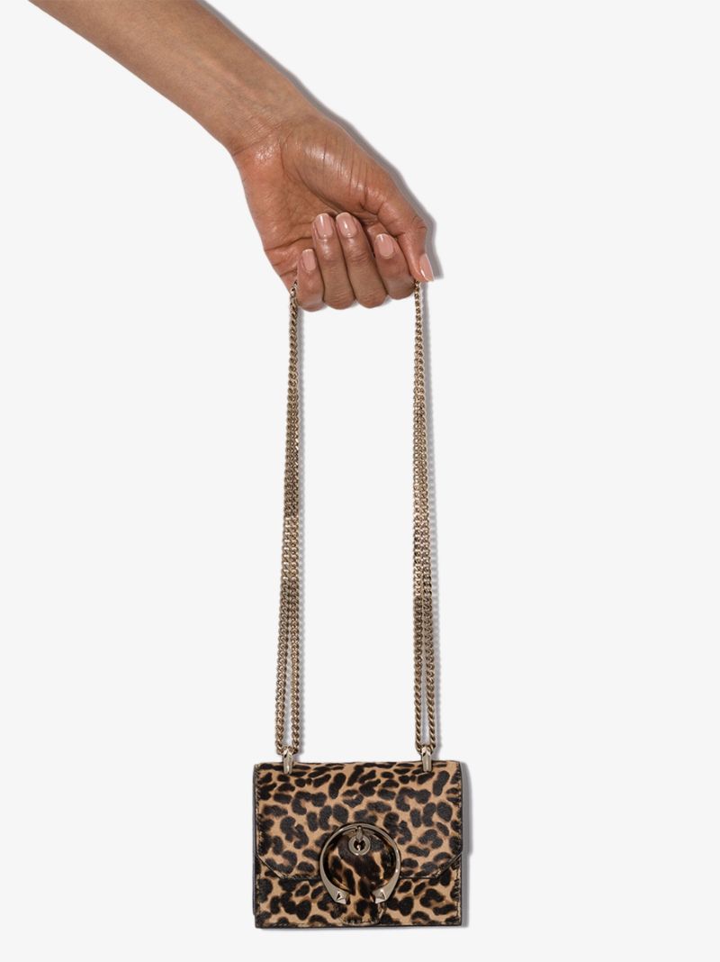 Brown Paris Leopard Print Mini Bag