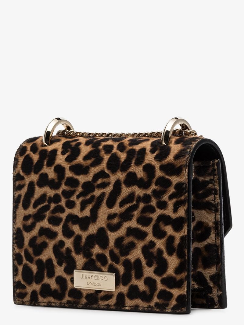 Brown Paris Leopard Print Mini Bag