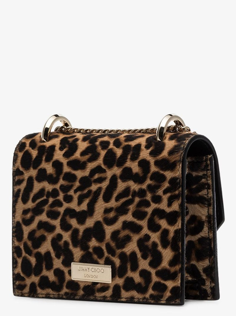 Brown Paris Leopard Print Mini Bag