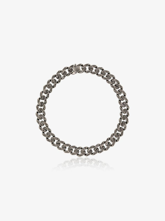 18k Black Gold Diamond-accents Chain Bracelet