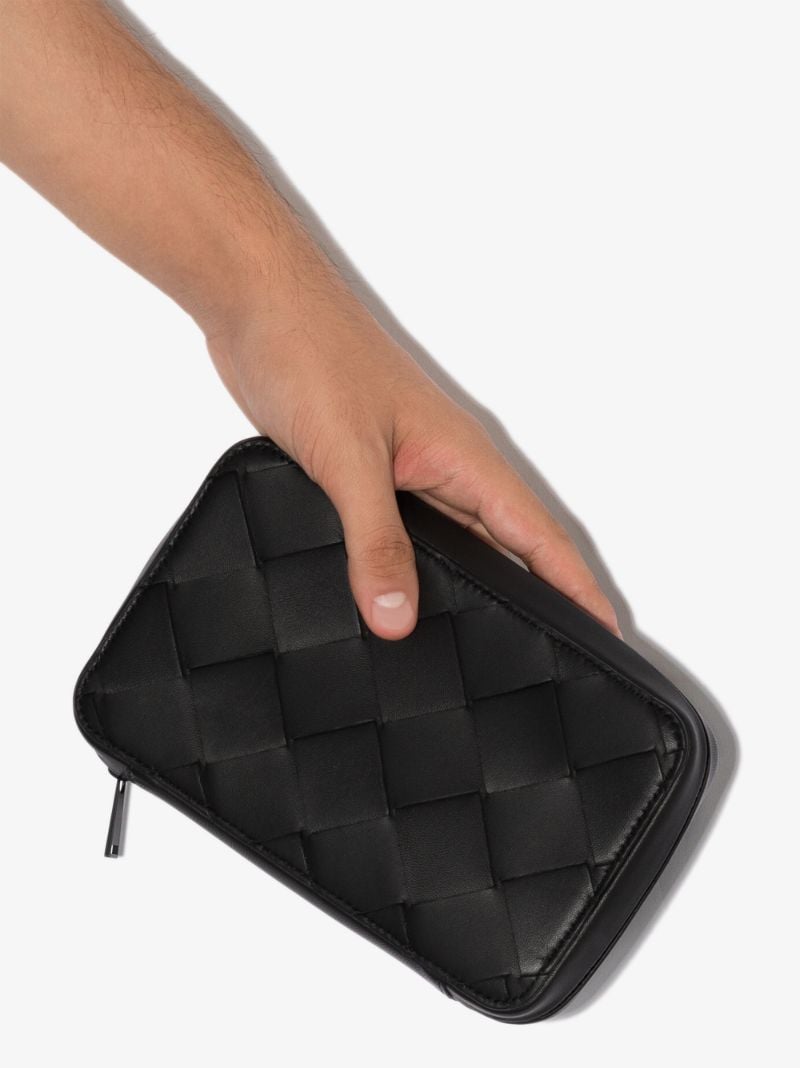 Black Intrecciato Leather Wallet