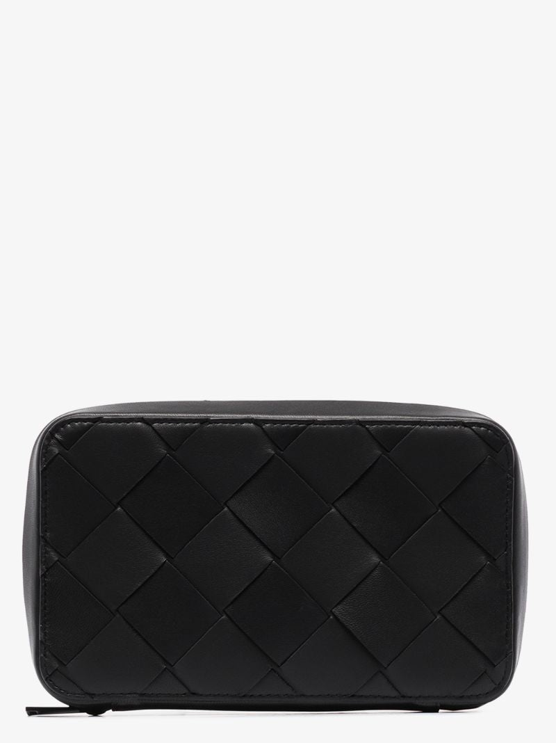 Black Intrecciato Leather Wallet