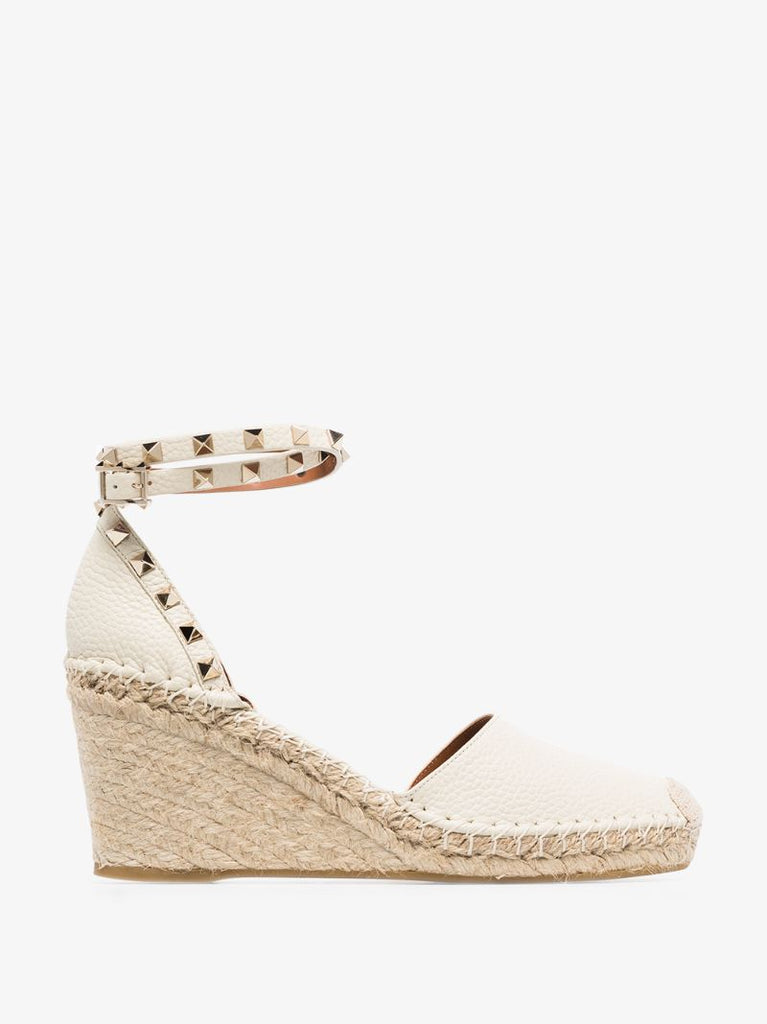 Neutral 85 Rockstud Wedge Espadrilles